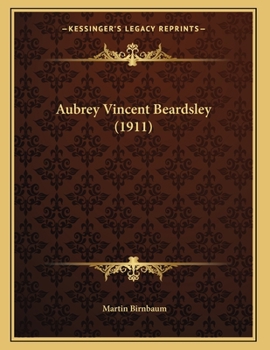 Paperback Aubrey Vincent Beardsley (1911) Book