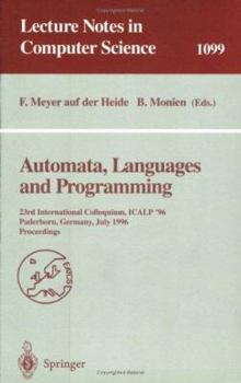 Paperback Automata, Languages and Programming: 23rd International Colloquium, Icalp '96, Paderborn, Germany, July 8-12, 1996. Proceedings Book