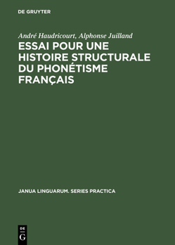 Hardcover Essai Pour Une Histoire Structurale Du Phonétisme Français [French] Book