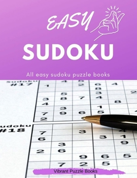 Paperback Easy Sudoku: All easy sudoku puzzle books Book