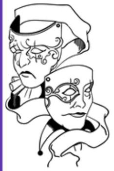 Broadway, Musical Theatre, and Plays : Comedy Tragedy Masks: College Ruled Notebook