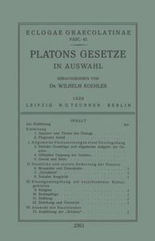 Paperback Platons Gesetze: In Auswahl [German] Book