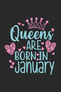 Paperback Queens are born in january: January Birthday Line Journal Book