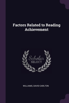 Paperback Factors Related to Reading Achievement Book