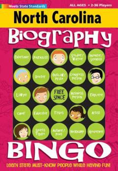 Hardcover North Carolina Biography Bingo Book