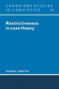 Paperback Restrictiveness in Case Theory Book