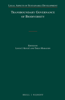 Hardcover Transboundary Governance of Biodiversity Book