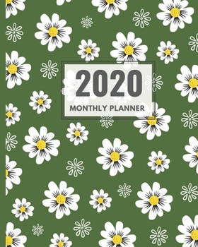 2020 planner weekly and monthly: Daily Agenda and Organizer & Calendar view with Inspirational Simple Dated Week and Month and goal tracker with Notes ... Annual Planner(Pretty Floral cover design)