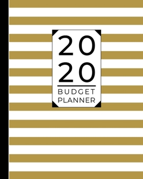 Paperback Budget Planner: Weekly and Monthly Financial Organizer Savings - Bills - Debt Trackers Modern Gold White Stripes Book