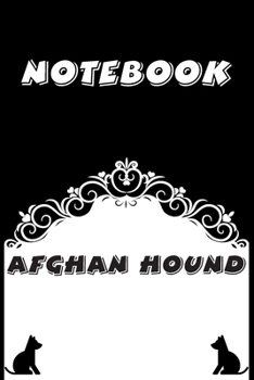 Paperback Afghan Hound Notebook: Black and White notebook, Decorative Journal for Afghan Hound Lover: Notebook /Journal Gift, Black and White,100 pages Book