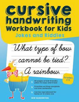 Paperback Cursive Handwriting Workbook for Kids: Jokes and Riddles Book