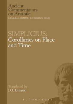 Hardcover Simplicius: Corollaries on Place and Time Book