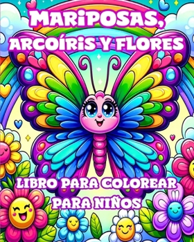 Paperback Libro para Colorear de Mariposas, Arcoíris y Flores para Niños: Diseños Sencillos y Adorables para Niñas de 4 a 8 años [Spanish] Book