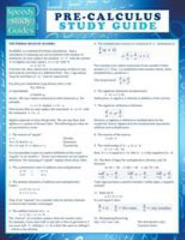 Paperback Pre-Calculus Study Guide (Speedy Study Guide) Book