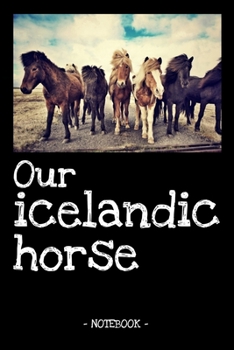 Paperback Unser Isl?nder: notebook - horse - diary - animal - riding - book - draw - school - gift - lined + photo collage - 6 x 9 inch Book