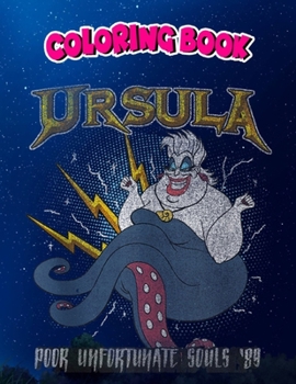 Paperback Coloring Book: The Little Mermaid Ursula Poor Unfortunate Souls '89 Tank Top, Children Coloring Book, 100 Pages to Color Book