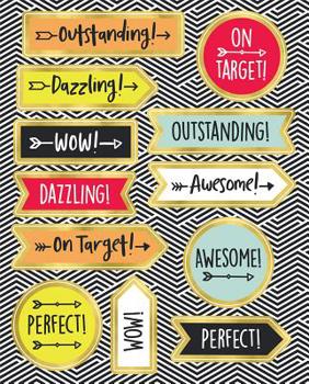 Paperback Aim High Motivators Motivational Stickers Book