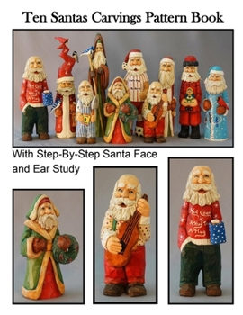 Paperback Ten Santas Carvings Pattern Book