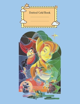 Dotted Grid Book: Disney Peter Pan Captain Hook Stained Glass Graphic Peter Pan Theme Dotted Grid Notebook for Girls Teens Kids Journal for Kids Blank Lined 110 Pages of 8.5x11 The Diary and Journals