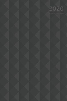 A5 2020 Diary Week To View Paperback Cover With Alternative Design |: | Charcoal Black 3D Diamonds Patterned Cover 2020 Diary ,Year Planner For ... College, School, Appointments, Organizer.