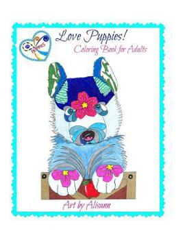 Paperback Love Puppies Coloring Book for Adults Book