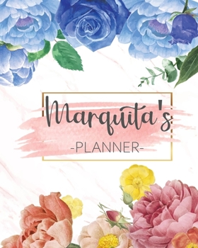 Marquita's Planner: Monthly Planner 3 Years January - December 2020-2022 | Monthly View | Calendar Views Floral Cover - Sunday start