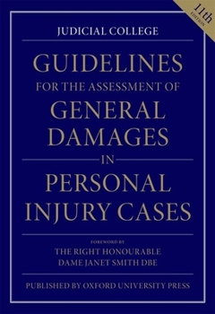 Paperback Guidelines for the Assessment of General Damages in Personal Injury Cases Book