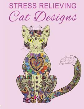 Paperback Stress Relieving Cat Designs Book