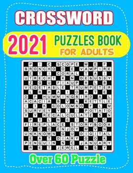 Paperback 2021 Crossword Puzzles Book For Adults Book