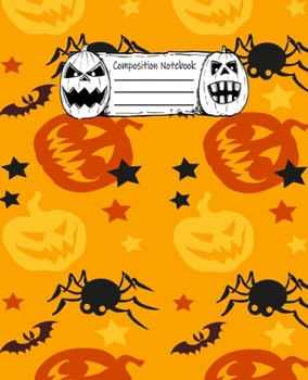 Halloween Abstract Pattern Volume 6 Wide Ruled Journal: 110 Blank Lined Wide Ruled (7.5 x 9.25) Pages to Jot Down Your Thoughts
