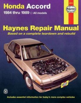 Paperback Honda Accord 1984-1989 Book