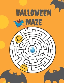 Paperback Halloween Maze Activity Book: Unique Halloween Activity Book With Maze Puzzles To Solve Book