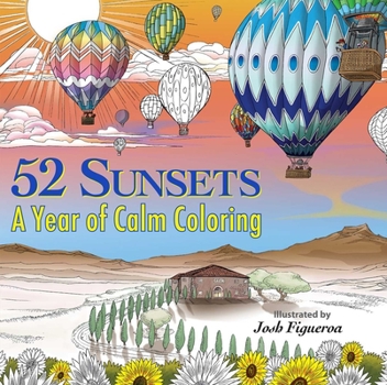 Paperback 52 Sunsets: A Year of Calm Coloring Book