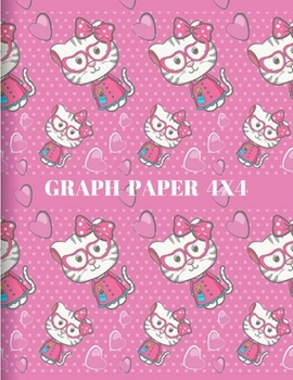 Paperback Graph Paper 4x4: Perfect for math, science, school, college, drawing, writing, to-do lists, and more! Book