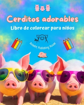 Cerditos adorables - Libro de colorear para niños - Escenas creativas de cerditos divertidos - Regalo ideal para niños: Encantadores dibujos que ... y diversión de los niños