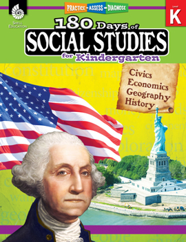 Paperback 180 Days of Social Studies for Kindergarten: Practice, Assess, Diagnose Book