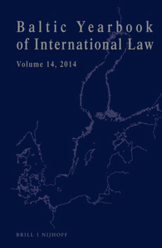 Hardcover Baltic Yearbook of International Law, Volume 14 (2014) Book