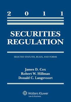 Paperback Securities Regulation: Selected Statutes Rules & Forms, 2011 Statutory Supplement Book