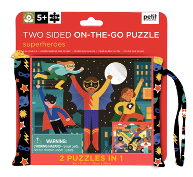 Misc. Two Sided On-The-Go Puzzle Superheroes Book