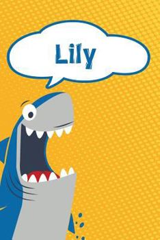 Paperback Lily: Personalized Shark Isometric Dot Paper Notebook for Kids 120 Pages 6x9 Book