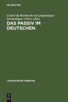 Hardcover Das Passiv im Deutschen [German] Book