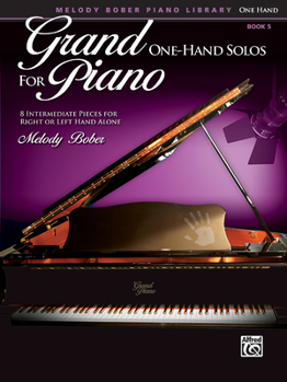 Paperback Grand One-Hand Solos for Piano: 8 Intermediate Pieces for Right or Left Hand Alone Book