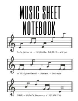 music sheet notebook: music sheets paper (Manuscript series)