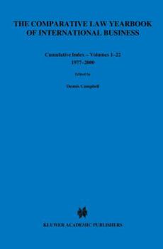 Hardcover The Comparative Law Yearbook of International Business Cumulative Index Volumes 1-22, 1977-2000 Book
