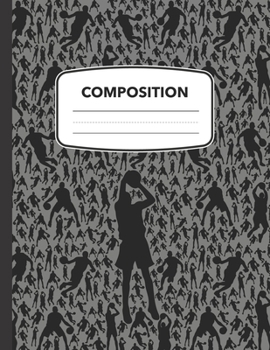 Paperback Composition: A Basketball Sport Composition Notebook, A Blank 8.5x11" Full Page Practice Writing Composition Notepad With Dashed Mi Book