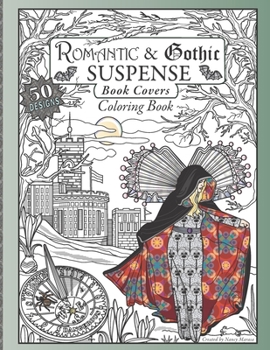 Paperback Romantic Gothic Suspense Book Covers Coloring Book