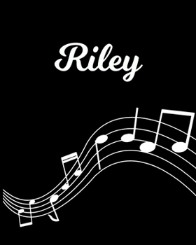 Paperback Riley: Sheet Music Note Manuscript Notebook Paper - Personalized Custom First Name Initial R - Musician Composer Instrument C Book