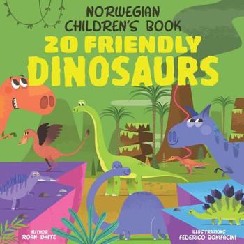Paperback Norwegian Children's Book: 20 Friendly Dinosaurs Book