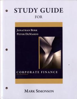Paperback Study Guide for Corporate Finance Book
