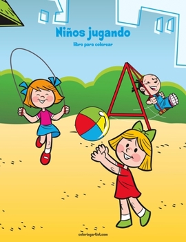 Paperback Niños jugando libro para colorear 1 [Spanish] Book
